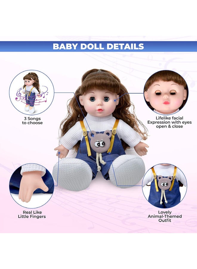13-inch Music Doll Children Play House Little Doll Princess Gift Box Suit Girl Toy Wholesale-Color:DY006 - Image 3